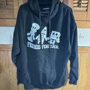 Black Nickelodeon SpongeBob Skeletons friends forever hoodie Size XL